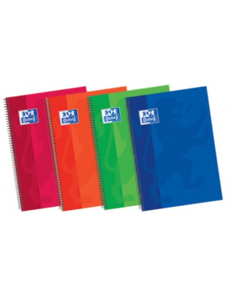 Paq 5 cuaderno espiral fº 80h 90g pauta 25 c m tapa plastico classic